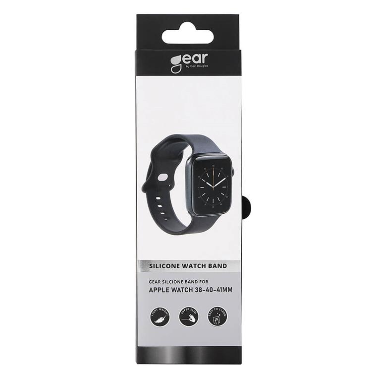 GEAR GEAR Apple Watch 4/5/6/7/8/SE (42/44/45mm) Silikon Armband - Svart