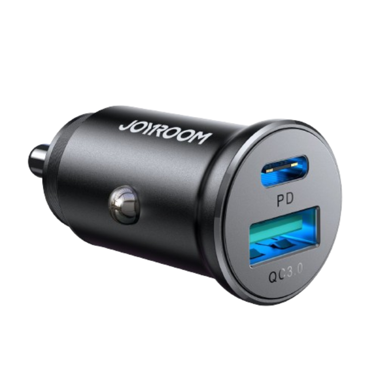 Joyroom Joyroom Mini Billaddare USB-A/USB-C 30W - Svart