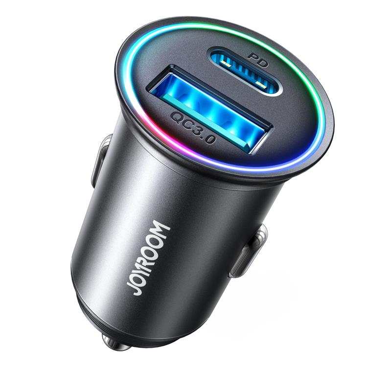 Joyroom Joyroom Mini Billaddare USB-A/USB-C 60W - Svart