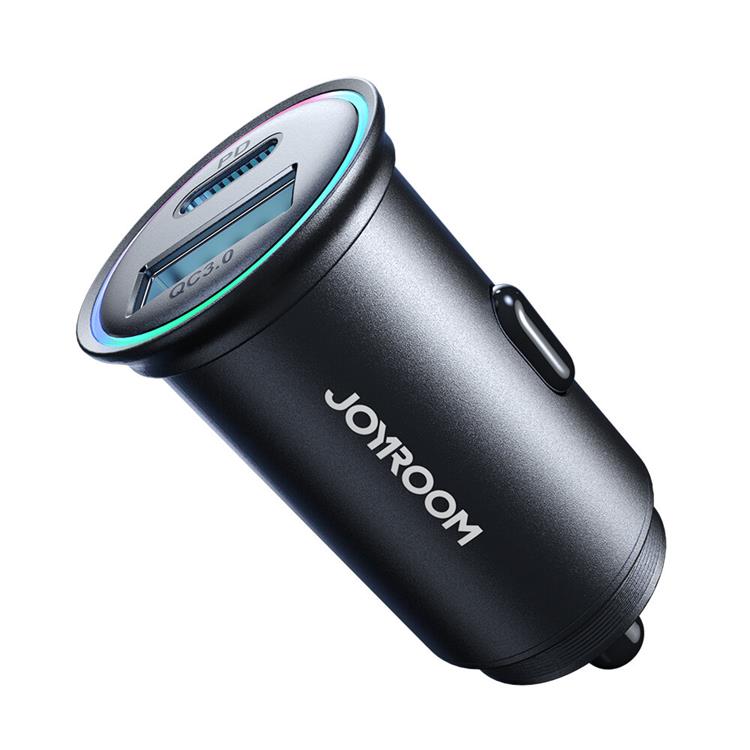 Joyroom Joyroom Mini Billaddare USB-A/USB-C 60W - Svart