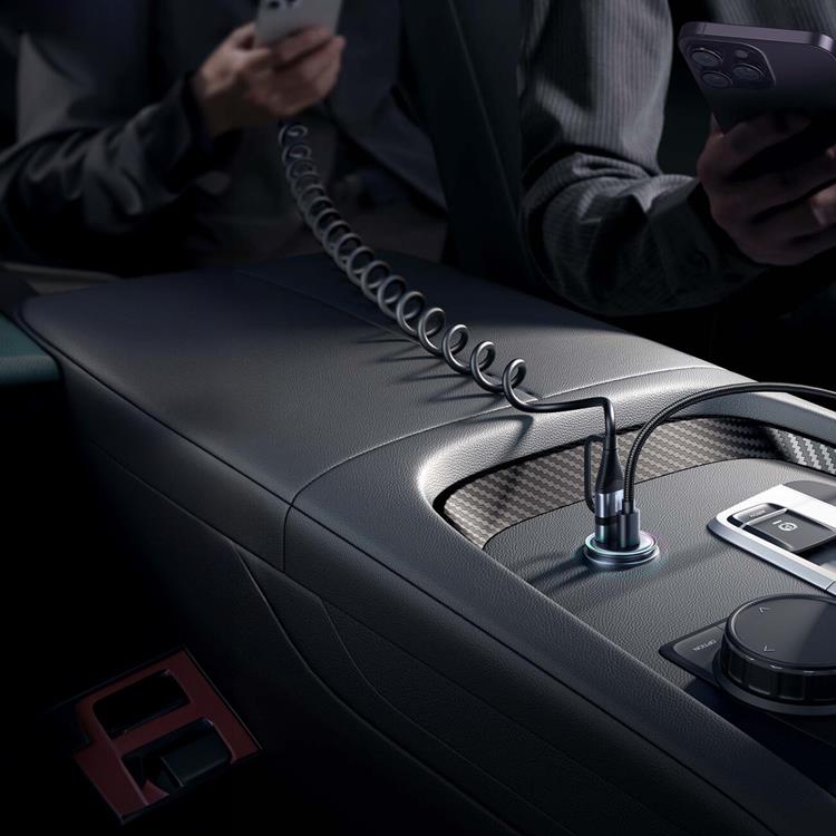 Joyroom Joyroom Mini Billaddare USB-A/USB-C 60W - Svart