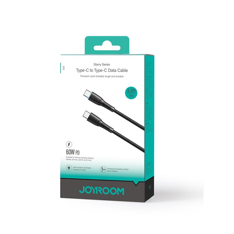 Joyroom Joyroom Starry USB-C till USB-C kabel 60W 1m - Svart