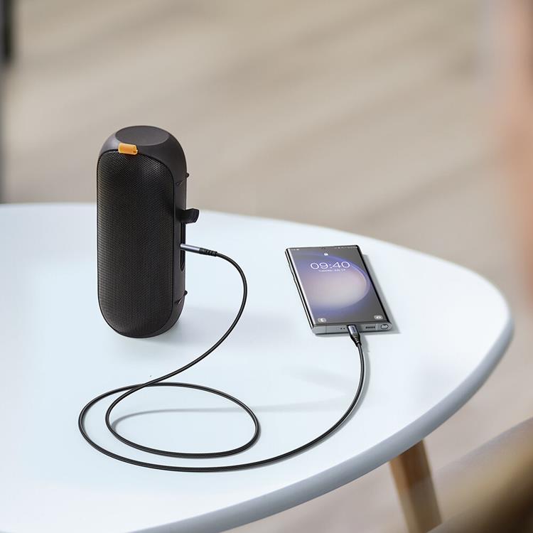 Joyroom Joyroom USB-C Ljud Kabel AUX 3.5 mm minijack 1.2m - Svart