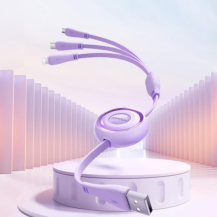 Joyroom Joyroom 3in1 USB-A till USB-C Lightning microUSB kabel 1m