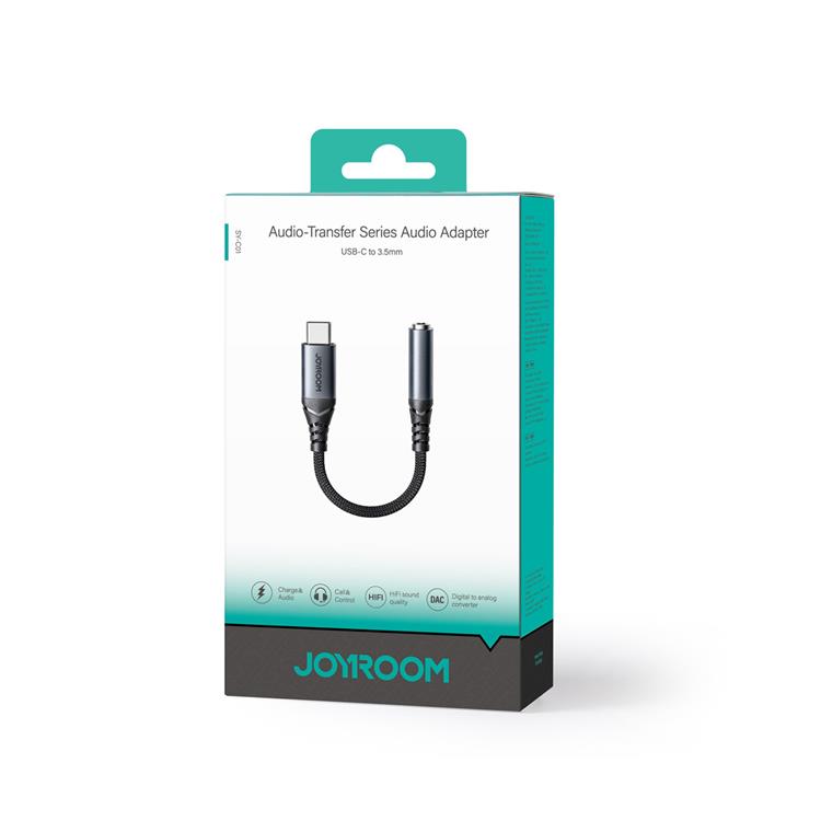 Joyroom Joyroom USB-C DAC Adapter 3.5 mm Mini Jack - Svart