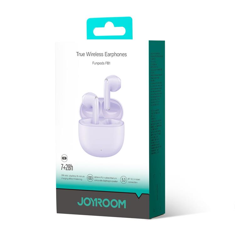 Joyroom Joyroom Funpods TWS Bluetooth 5.3 Trådlösa Hörlurar - Lila