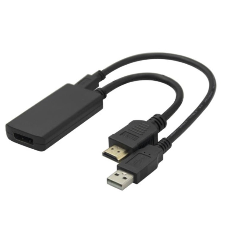 UTGATT1 Deltaco HDMI Till DisplayPort Adapter 4K/60Hz 0.2m - Svart