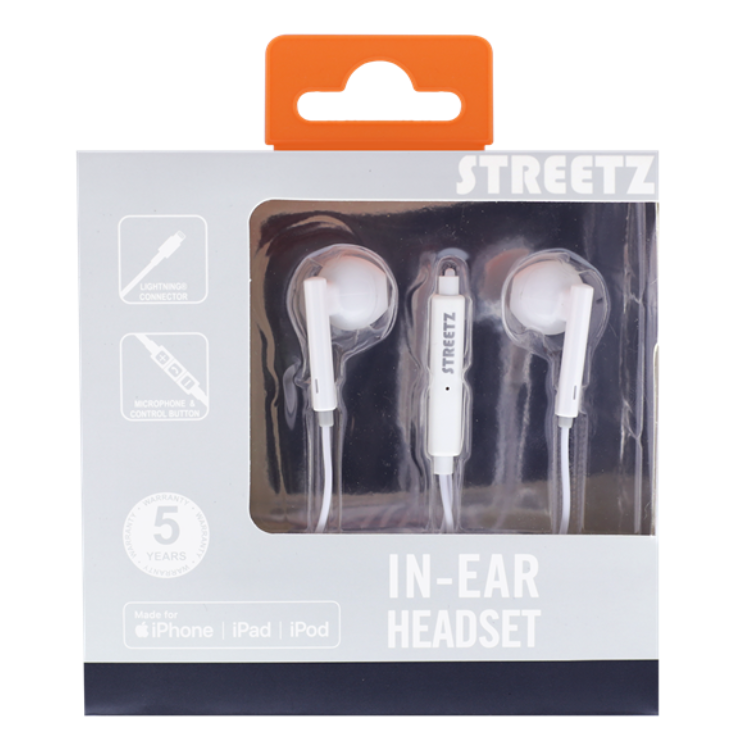 UTGATT Streetz In-ear Mörlurar Lightning - Vit