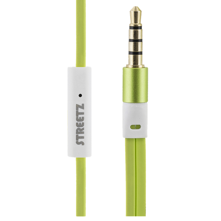 UTGATT1 Streetz In-ear Mörlurar Med Mikrofon 3.5 mm - Lime Grön