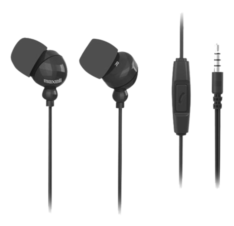 UTGATT Maxell Mic Mörlurar Med Mikrofon 3.5 mm - Svart