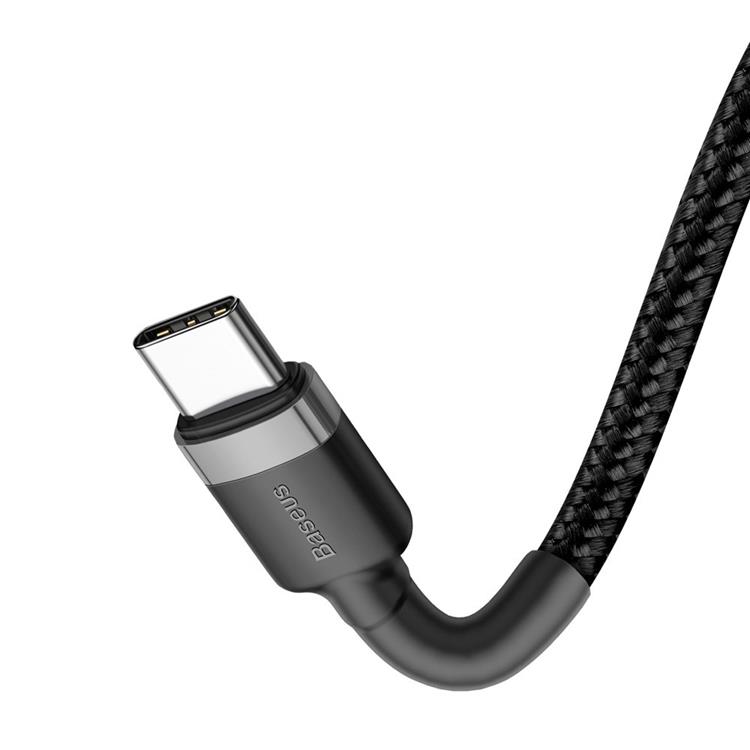 BASEUS Baseus PD USB-C till USB-C kabel 60W 2m - Svart/Grå