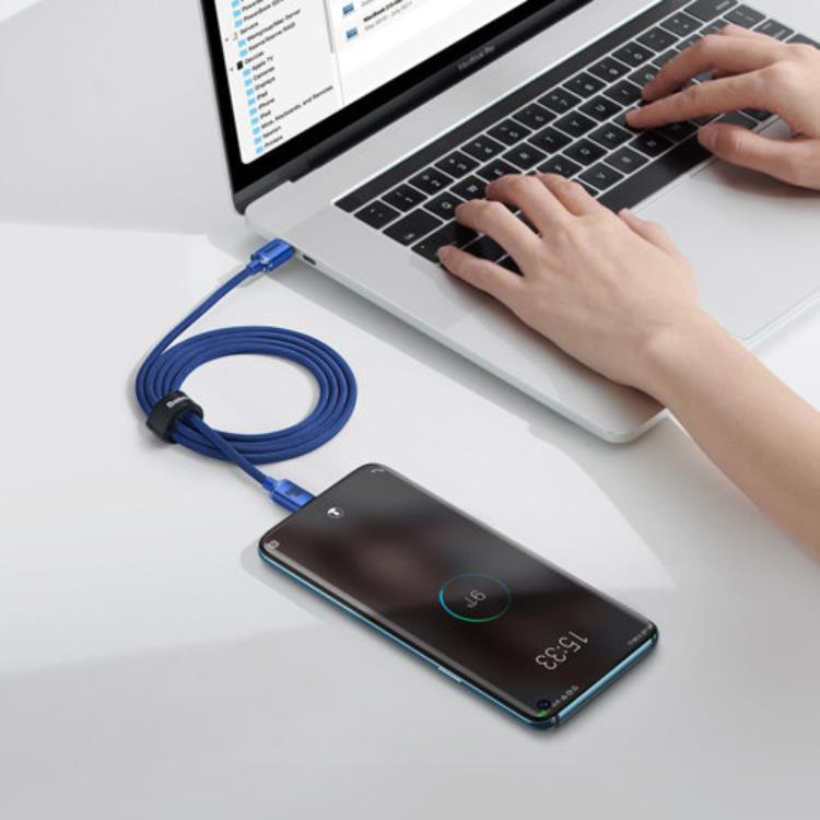 BASEUS Baseus USB-C till USB-C 100W 1.2m - Blå
