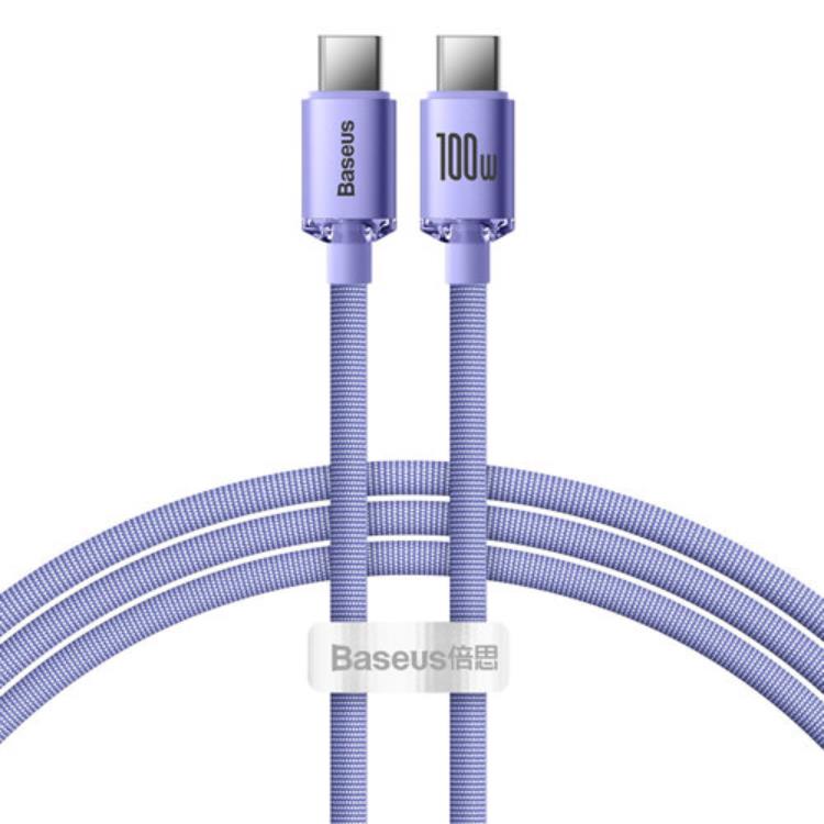 BASEUS Baseus USB-C till USB-C 100W 1.2m - Lila