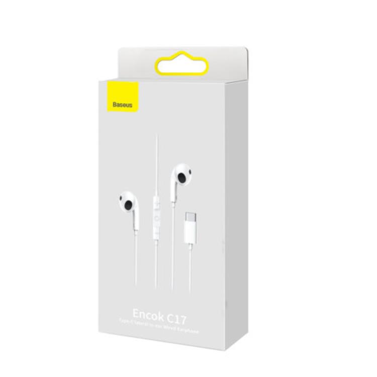 BASEUS Baseus Encok C17 In-Ear Hörlurar USB-C -Vit