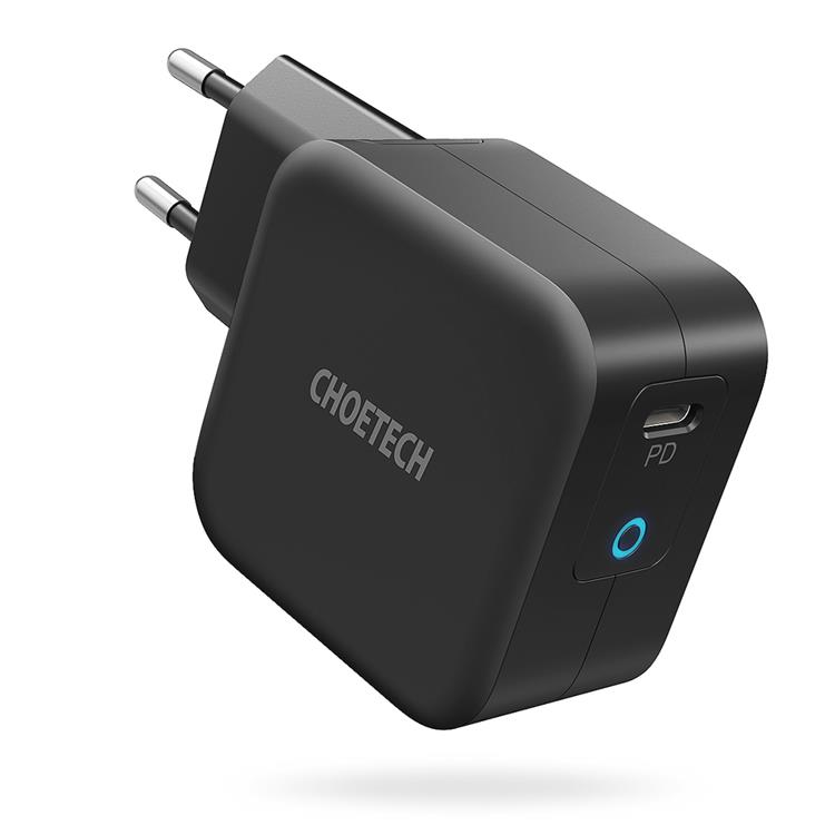 Choetech Choetech Väggladdare 61W GaN USB-C - Svart