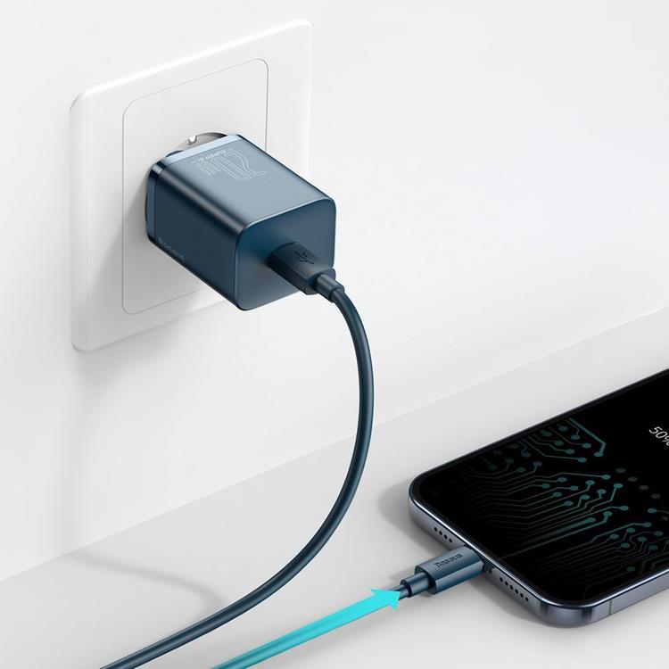 BASEUS Baseus Super Väggladdare USB-C 20 W - Blå