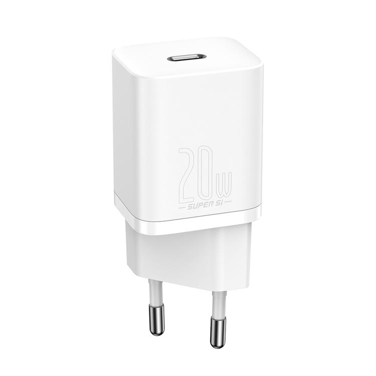 BASEUS Baseus Super Väggladdare USB-C 20 W - Vit