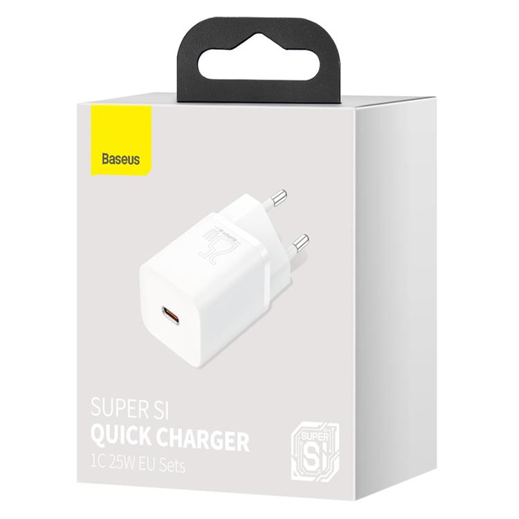 BASEUS Baseus Super Väggladdare USB-C 25W - Vit