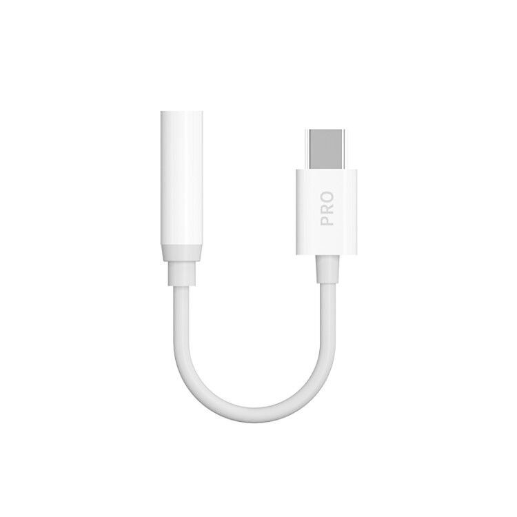 Dudao Dudao Adapter USB-C Till 3.5mm Mini Jack - Vit