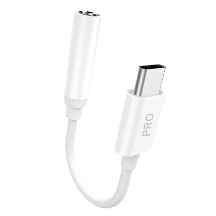Dudao Dudao Adapter USB-C Till 3.5mm Mini Jack - Vit