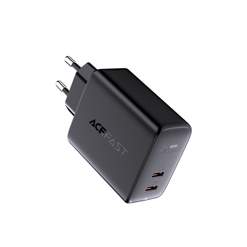 Acefast Acefast PD Väggladdare 2x USB-C 40W - Svart