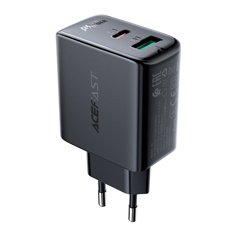 Acefast Acefast PD Väggladdare USB Till USB-C 32W - Svart