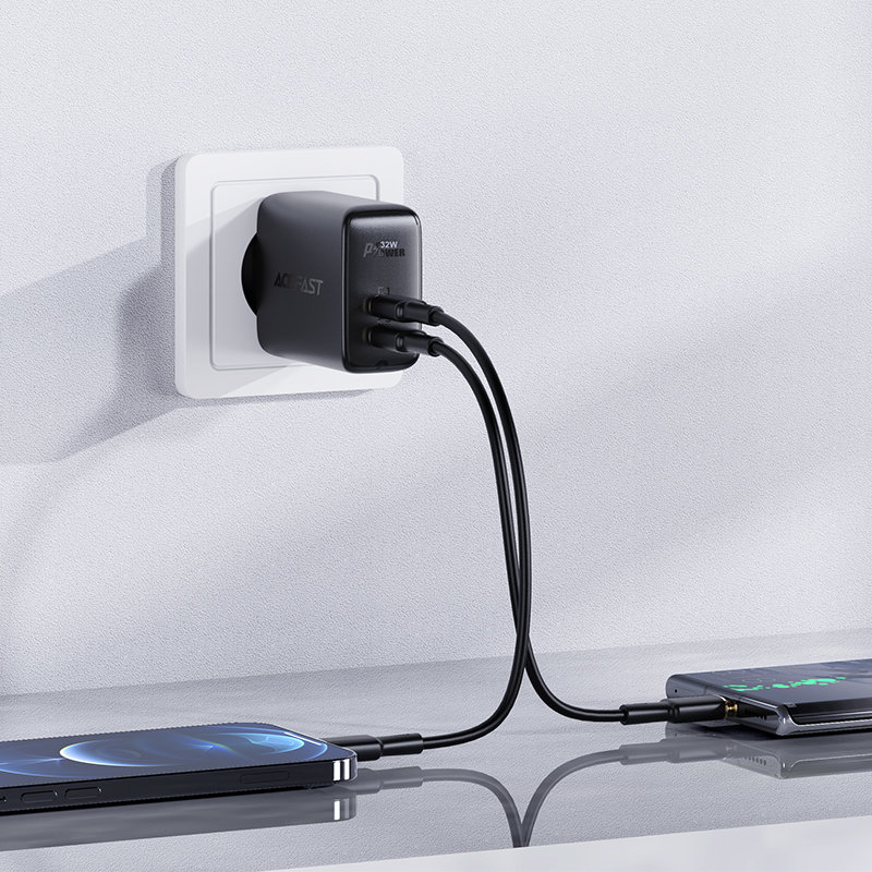 Acefast Acefast PD Väggladdare USB Till USB-C 32W - Svart