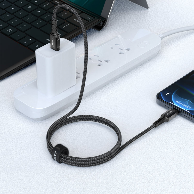 Acefast Acefast MFI USB-C till Lightning kabel 30W 1.2m - Svart