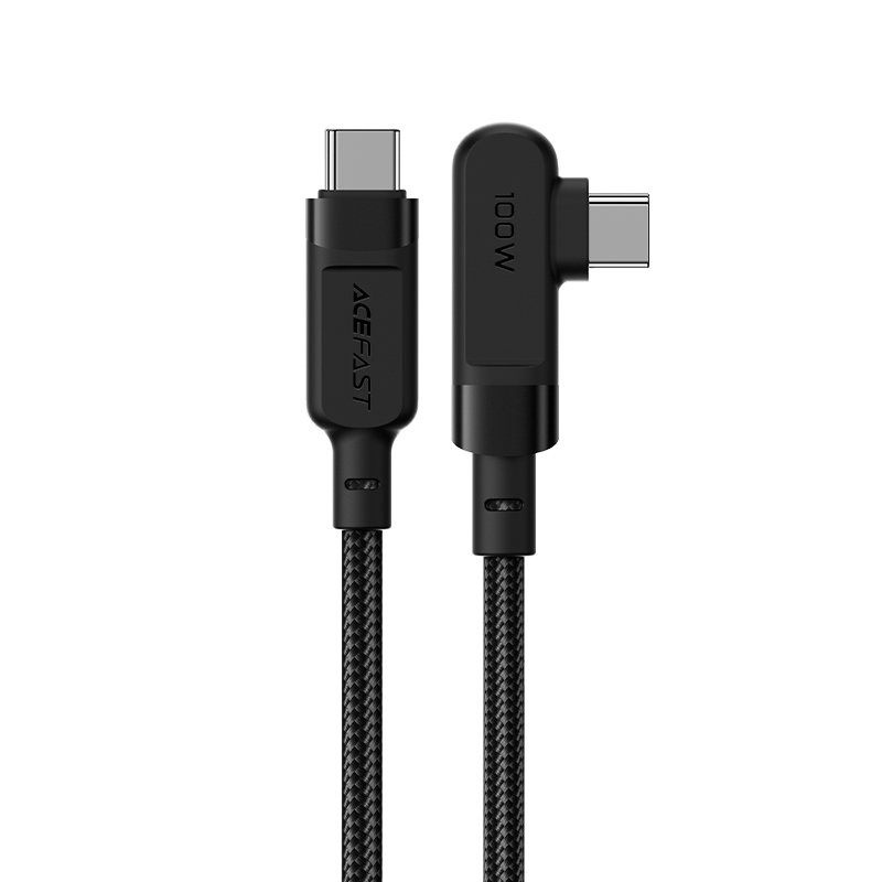 Acefast Acefast Vinklad USB-C till USB-C kabel 100W 2m - Svart
