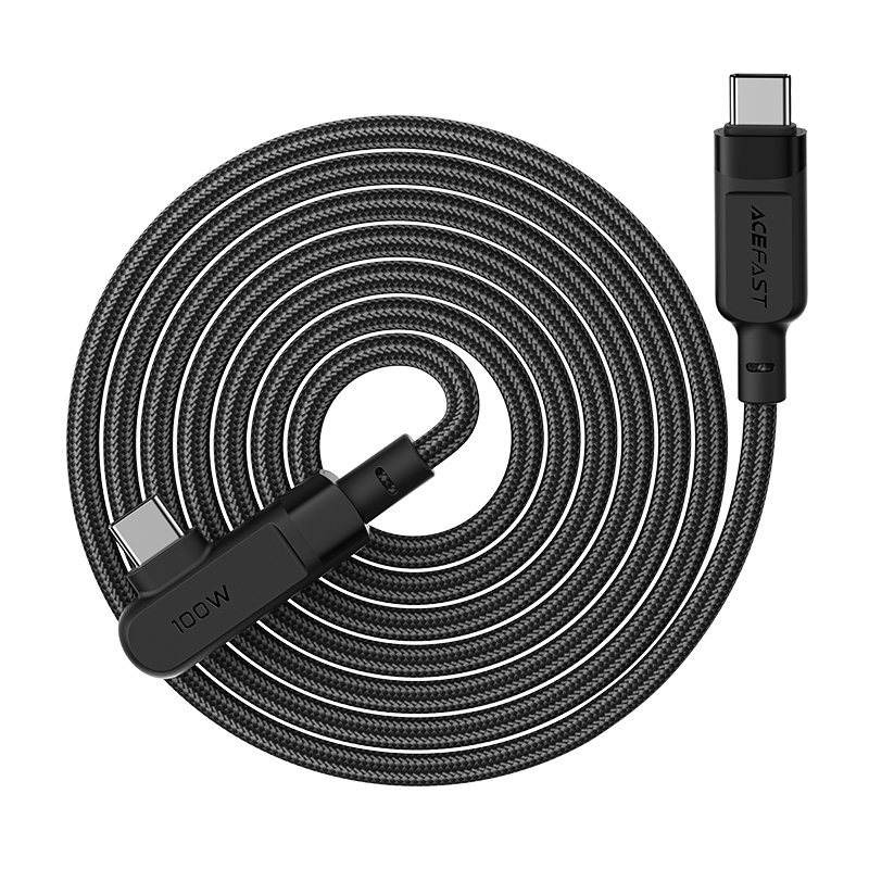 Acefast Acefast Vinklad USB-C till USB-C kabel 100W 2m - Svart