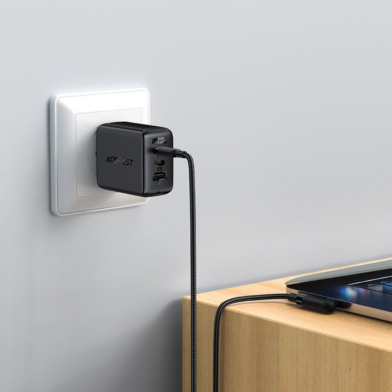 Acefast Acefast Vinklad USB-C till USB-C kabel 100W 2m - Svart