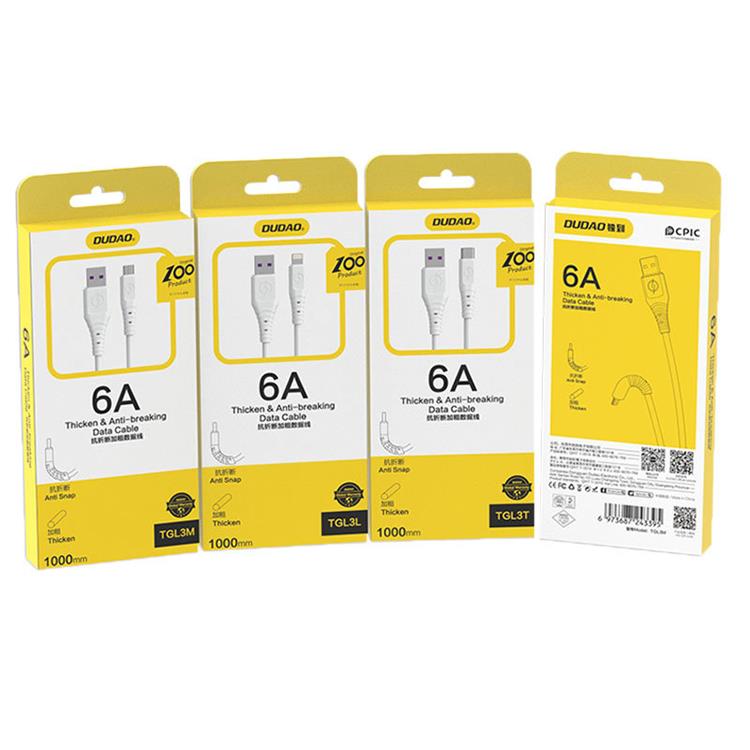 Dudao Dudao USB-C till USB-A kabel 1m - Vit