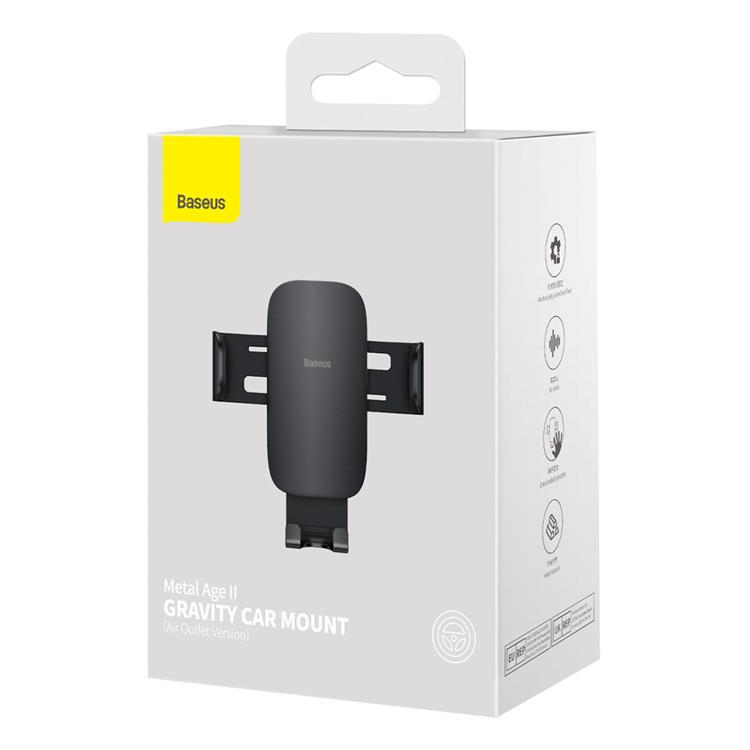 BASEUS Baseus Metal Bilhållare Luftventil - Svart