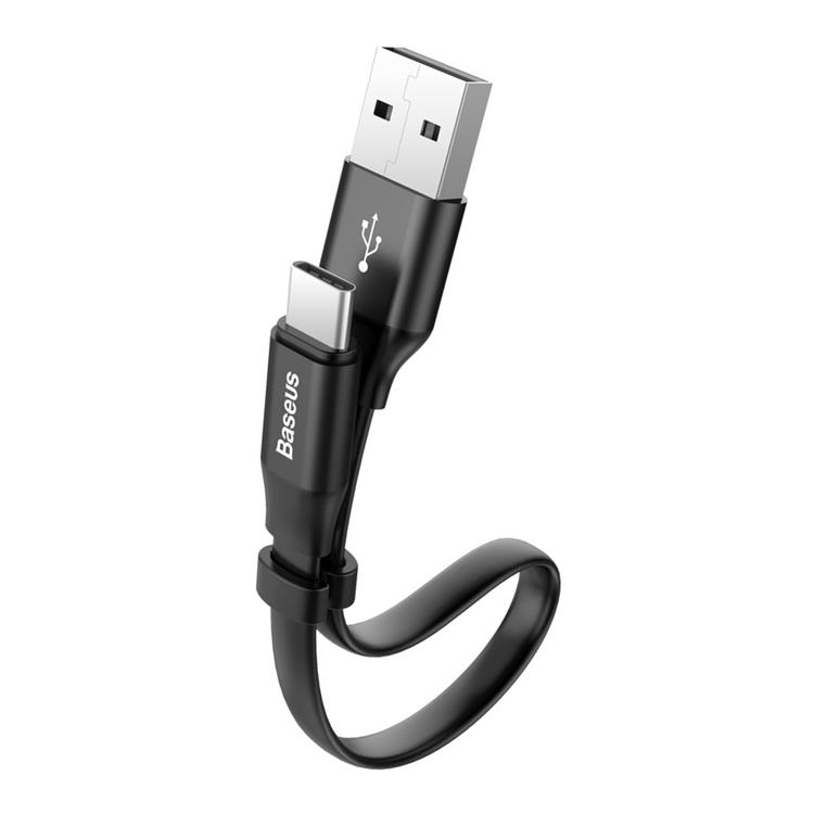 BASEUS Baseus Nimble Platt USB-C till USB-A kabel 0.23m - Svart