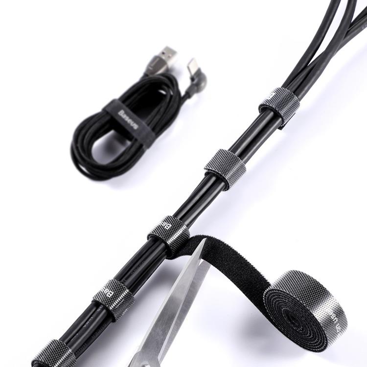 BASEUS Baseus Rainbow Circle Velcro Straps Organizing Kabel 3m - Svart