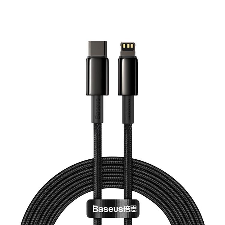 BASEUS Baseus USB-C till Lightning kabel 20 W 2m - Svart