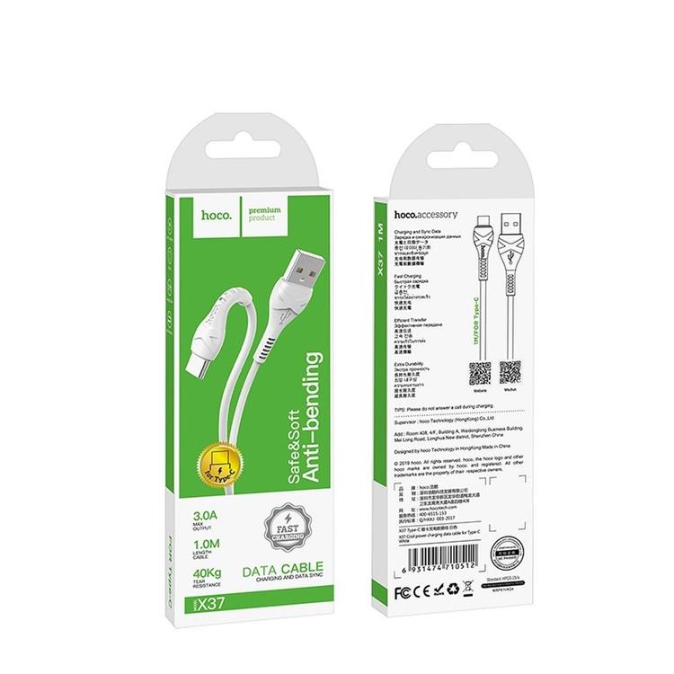 Hoco Hoco Cool USB-C Kabel 1m - Vit
