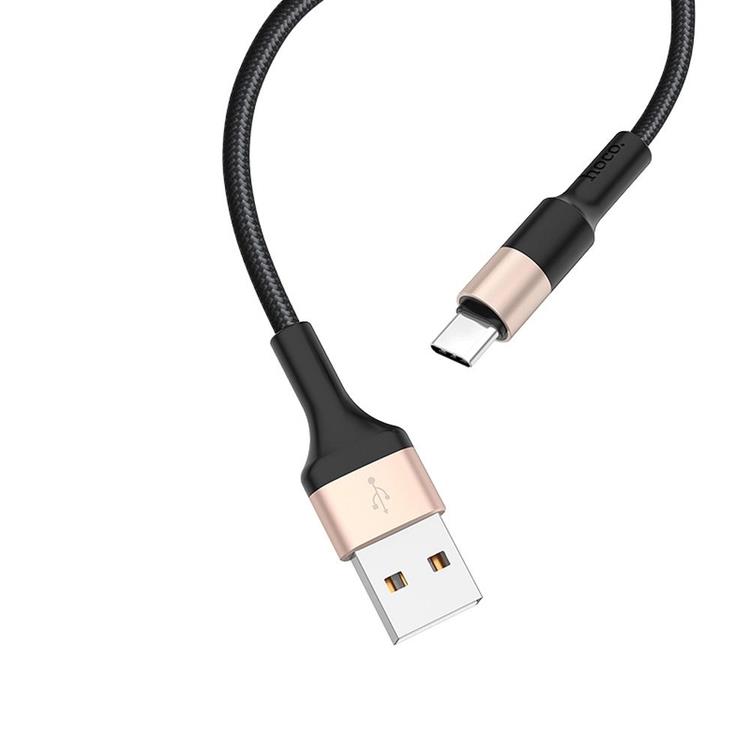 Hoco Hoco Xpress USB-C till USB-A kabel 1m - Svart Guld