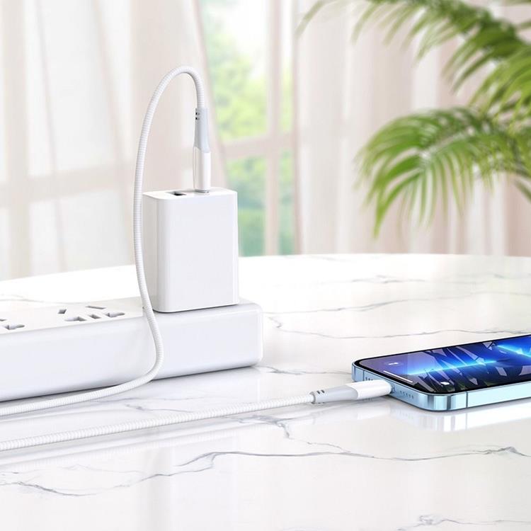 Hoco Hoco Ferry USB-C till Lightning kabel 20W 1m - Vit