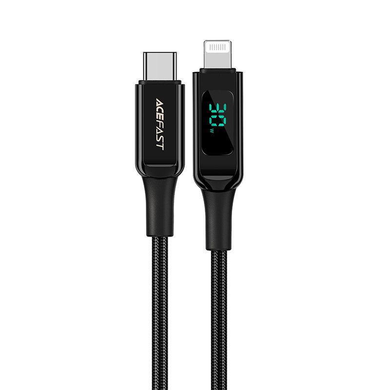 Acefast Acefast MFI USB USB-C till Lightning kabel 30W 1.2m - Svart