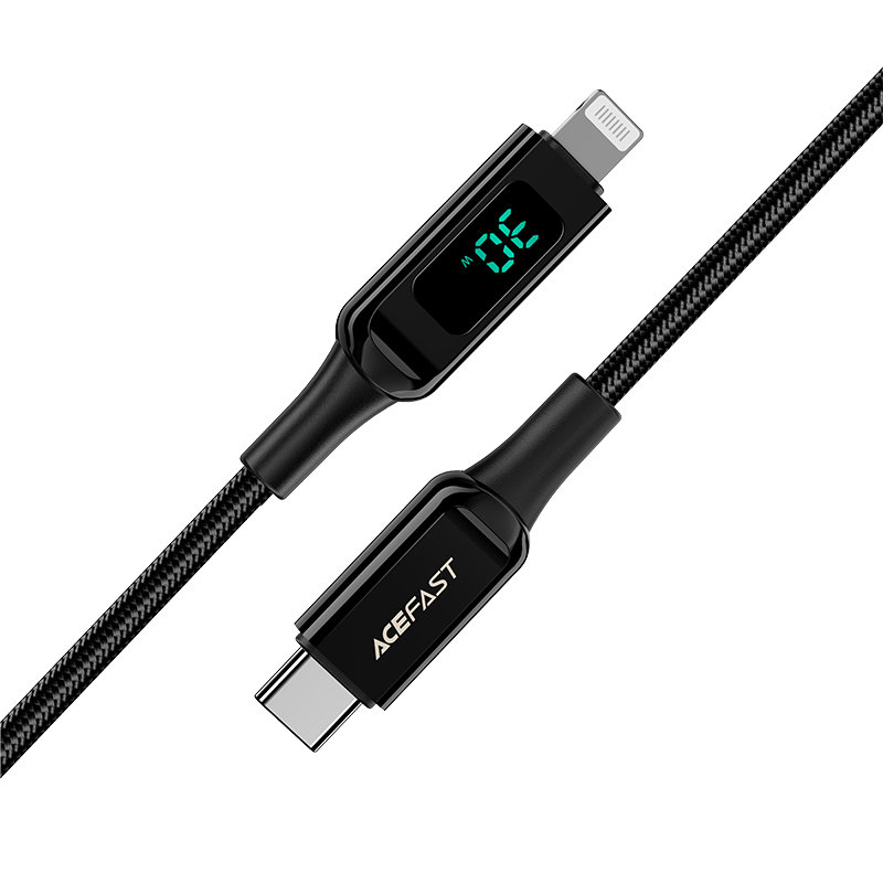 Acefast Acefast MFI USB USB-C till Lightning kabel 30W 1.2m - Svart