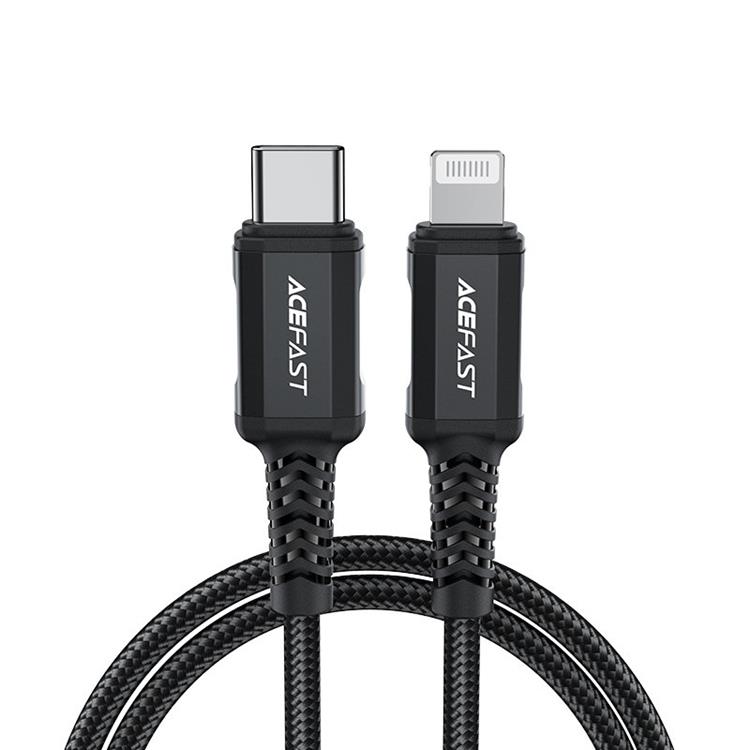 Acefast Acefast MFI USB USB-C till Lightning kabel 30W 1.8m - Svart