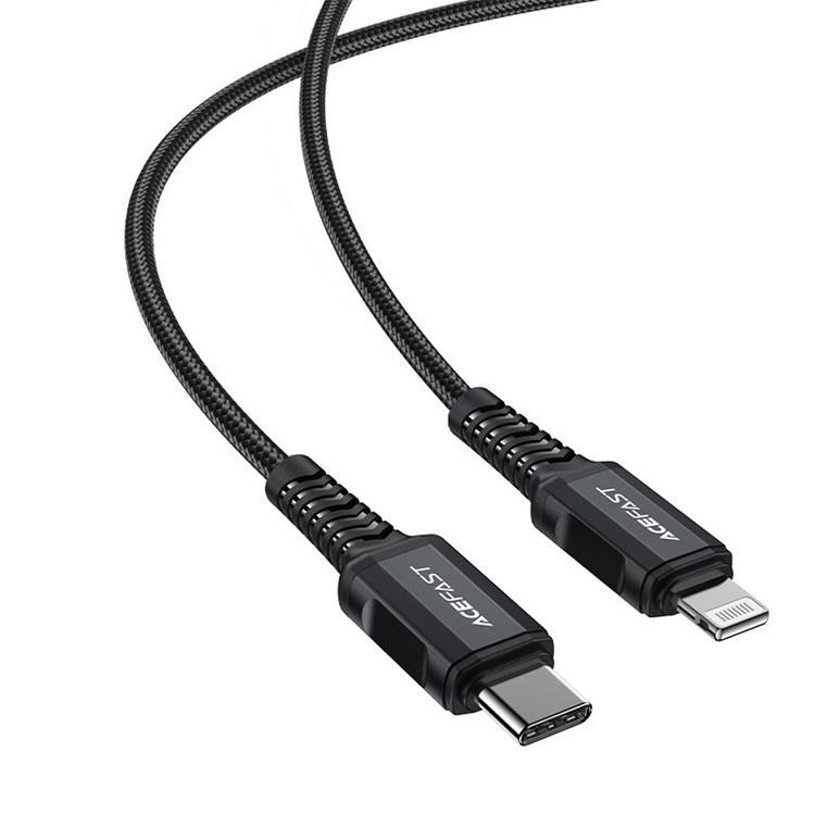 Acefast Acefast MFI USB USB-C till Lightning kabel 30W 1.8m - Svart