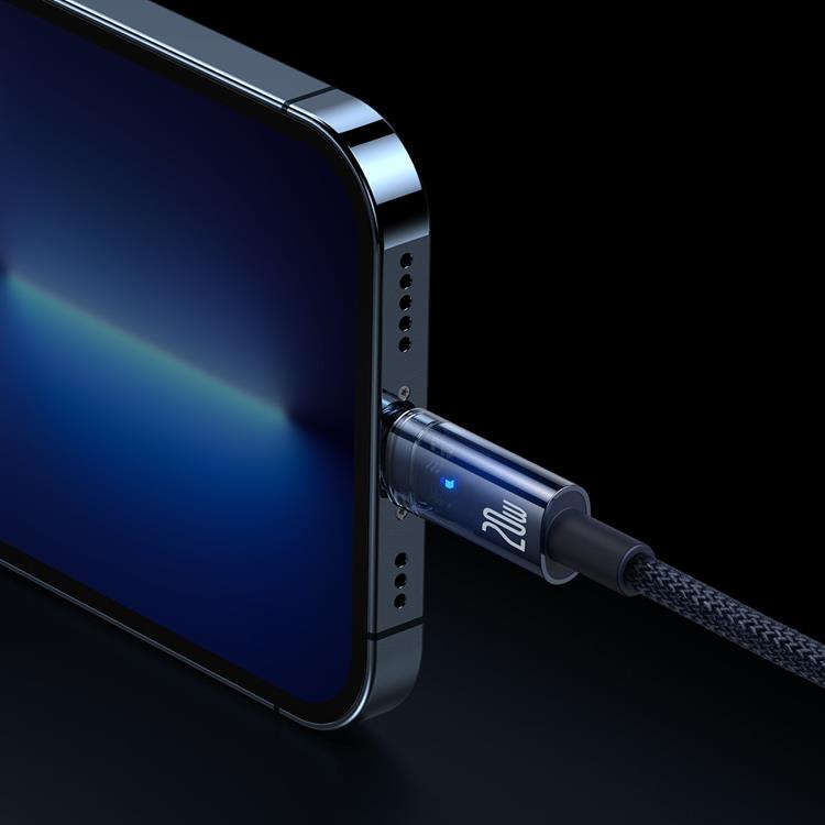 BASEUS Baseus Explorer USB USB-C till Lightning kabel 20W 1m - Blå