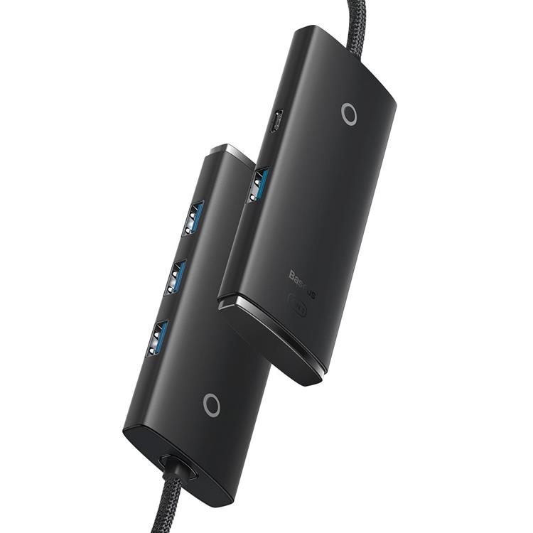BASEUS Baseus Lite HUB Typ-C 4x USB - Svart