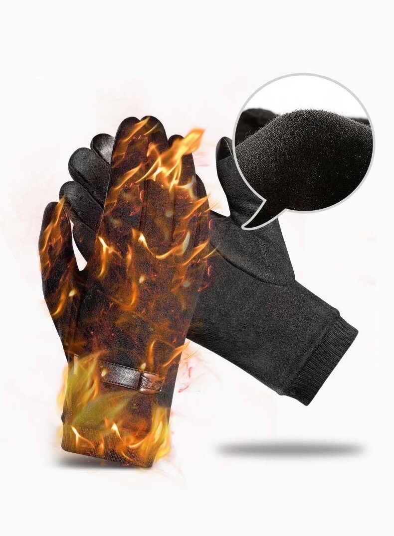 OEM Suede Touchvantar / Handskar - Medium - Brun