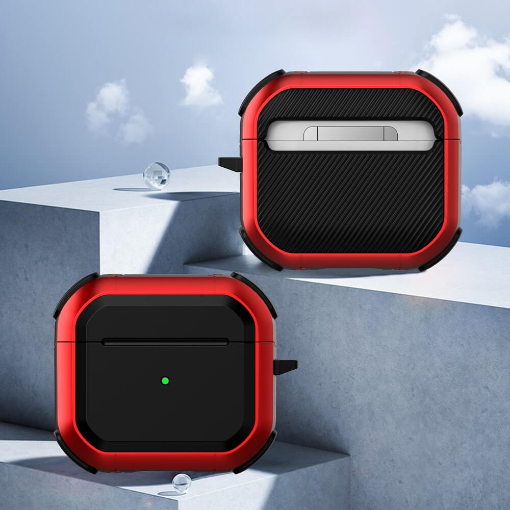 OEM Eggshell Shockproof Skal till Apple Airpods 3 - Röd