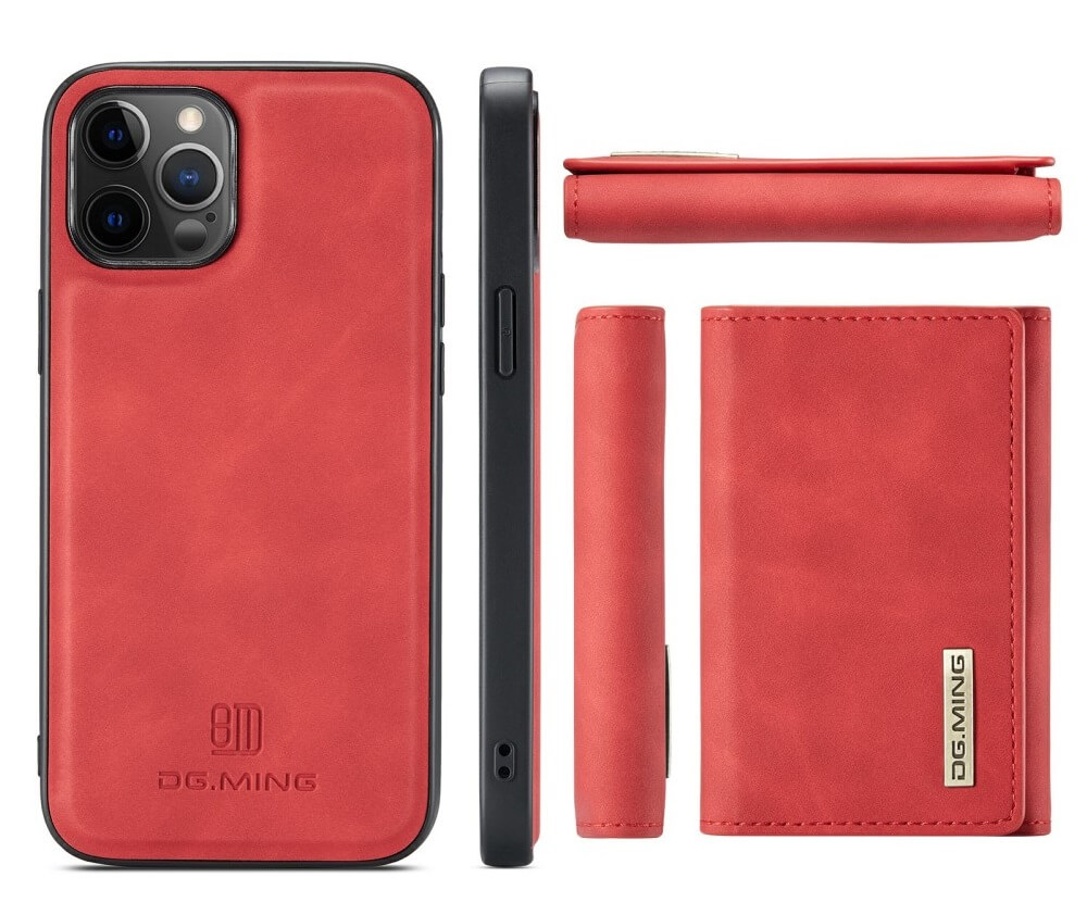 DG.MING DG.Ming Mobilskal med korthållare till Apple iPhone 13 - Röd