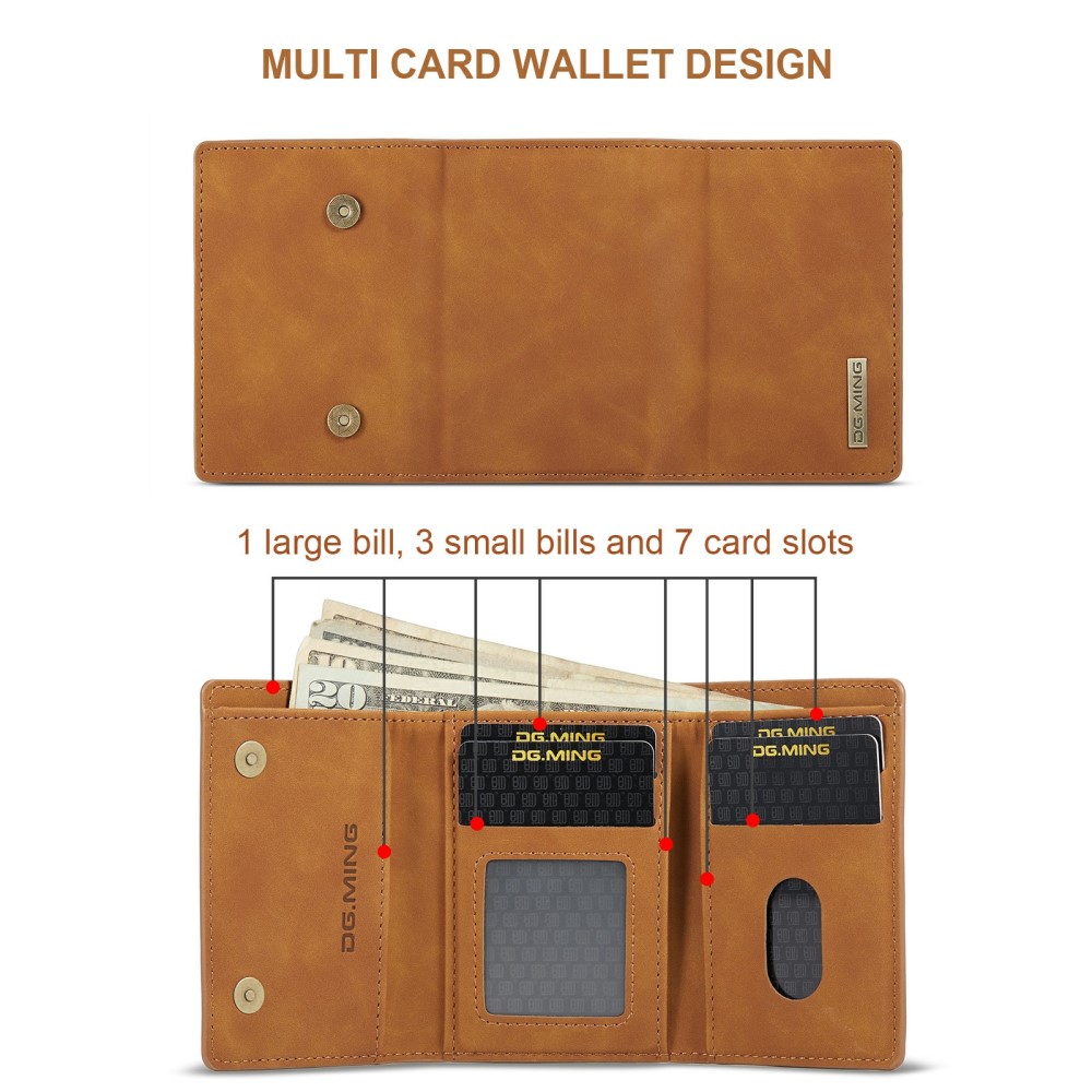 DG.MING DG.MING iPhone 13 Mini Skal samt Wallet med Kickstand - Brun