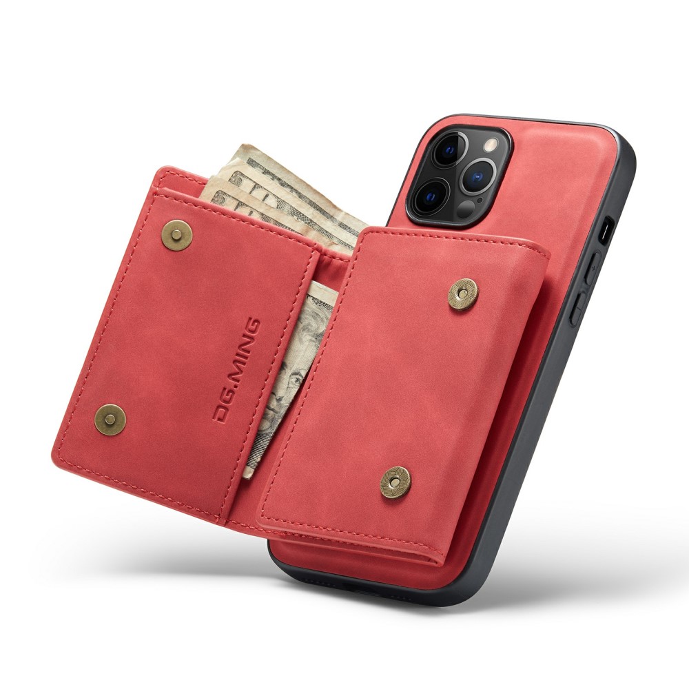 DG.MING DG.MING iPhone 13 Mini Skal samt Wallet med Kickstand - Röd